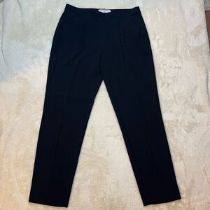 M.M LAFLEUR  Tailored Pleated Straight Leg Black Trouser Sz 10 Office Career